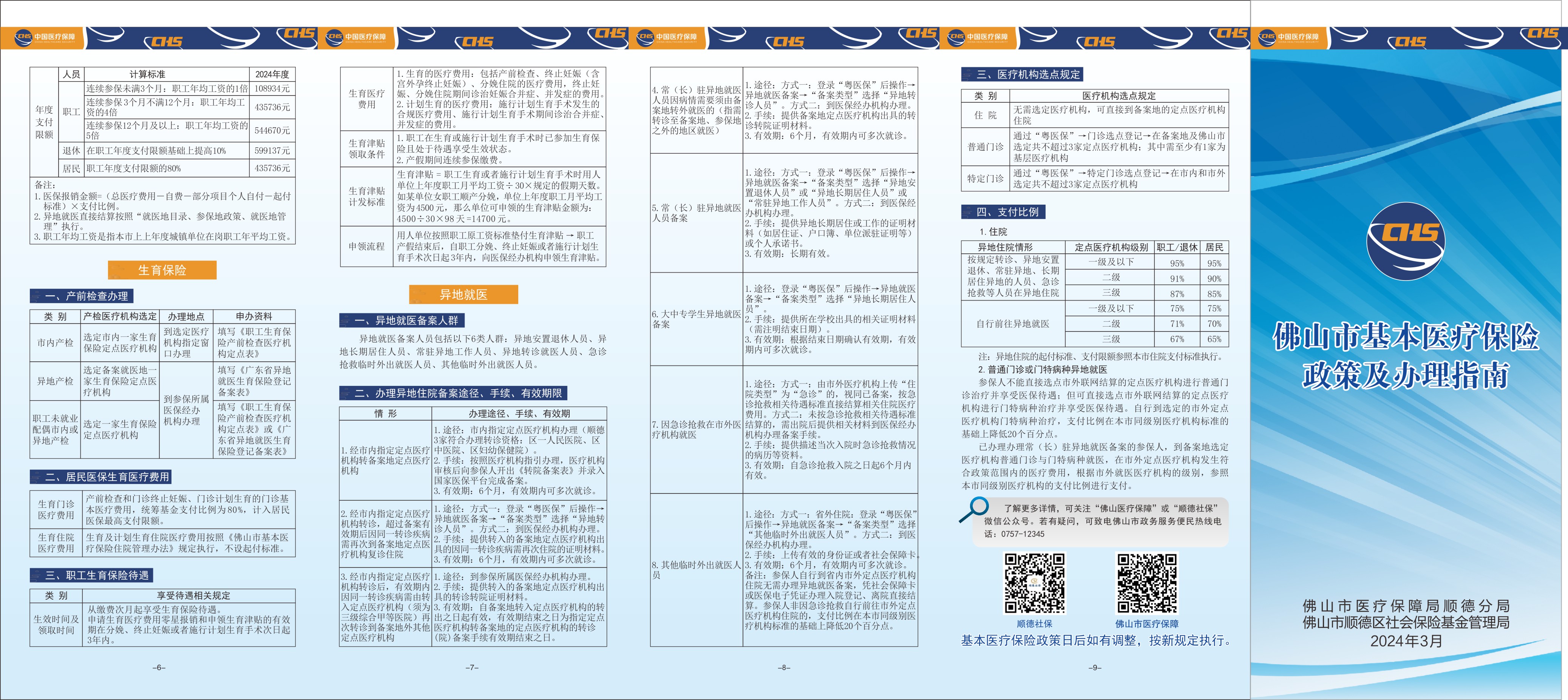 佛山市基本醫(yī)療保險政策及辦理指南（正面）